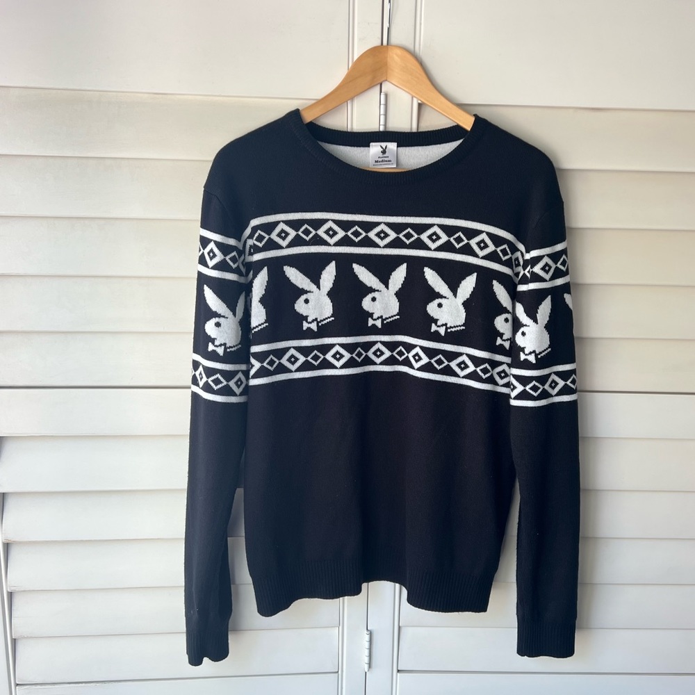 Playboy iconic rabbit head  sweater. Men’s Medium. Unisex relaxed fit. Like new.